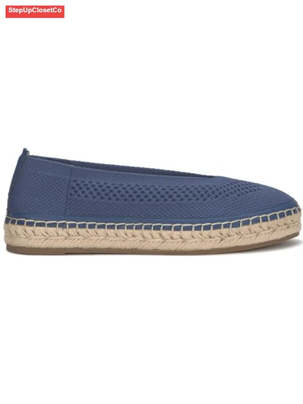 Knit Espadrille Sandals, Slip-On Flats with Padded Insole